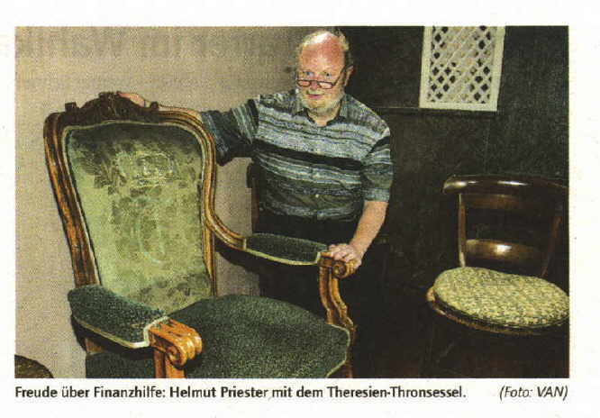 Theresienthronsessel in der Loge